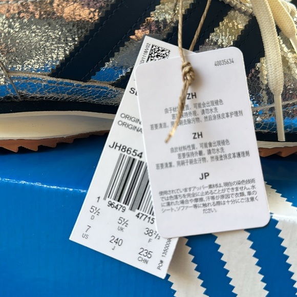 Adidas SL 72 OG Metallic Silver/Navy Sz 7 women’s - Picture 4 of 4